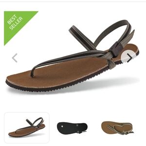 Brown and Black Sandals